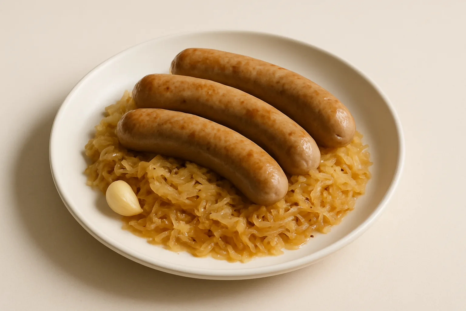 Bratwurst with Sauerkraut