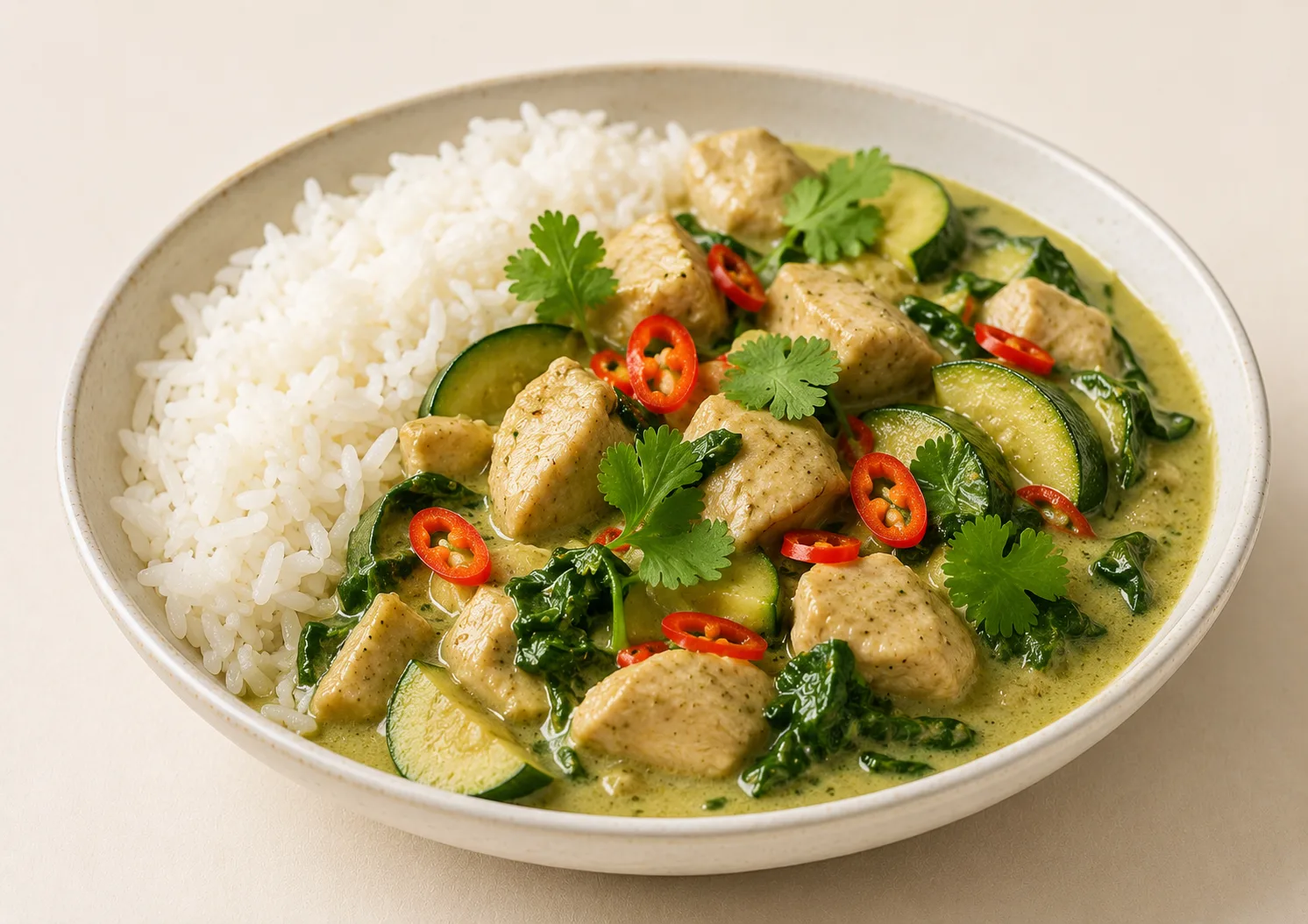 Green Thai Chicken Curry (From Scratch)
