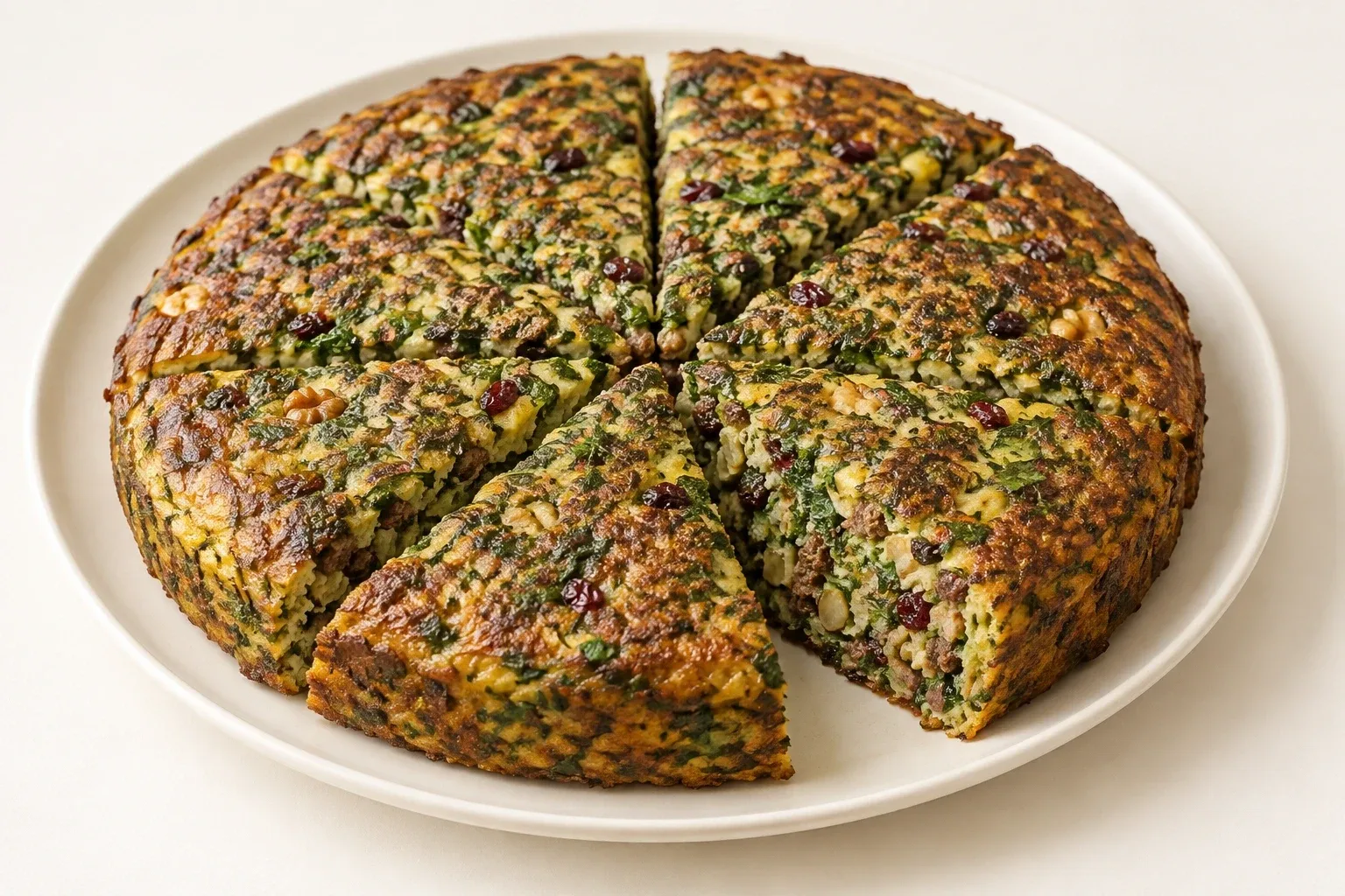 Kuku Sabzi with Lamb